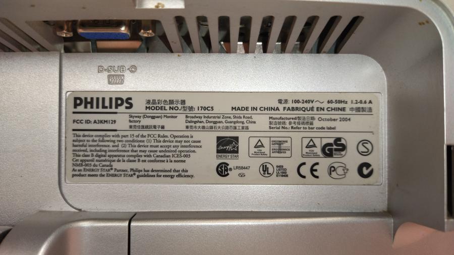219-003-001 Монитор ЖК PHILIPS 170C5 #10