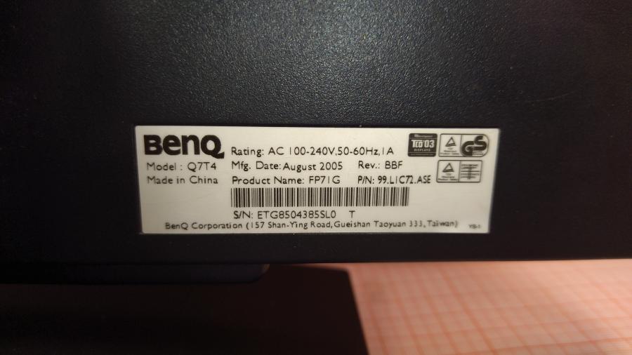 219-007-001 Монитор ЖК BENQ FP71G #8