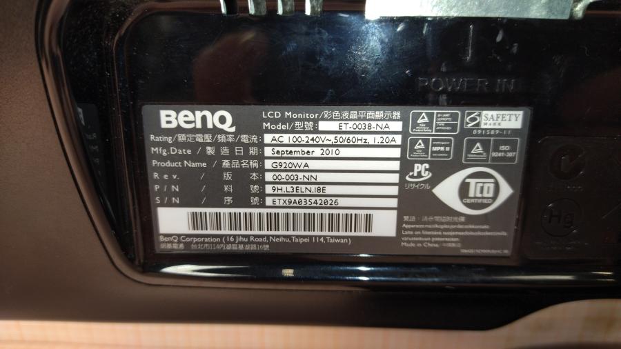 219-011-001 Монитор ЖК BENQ G920WA #8