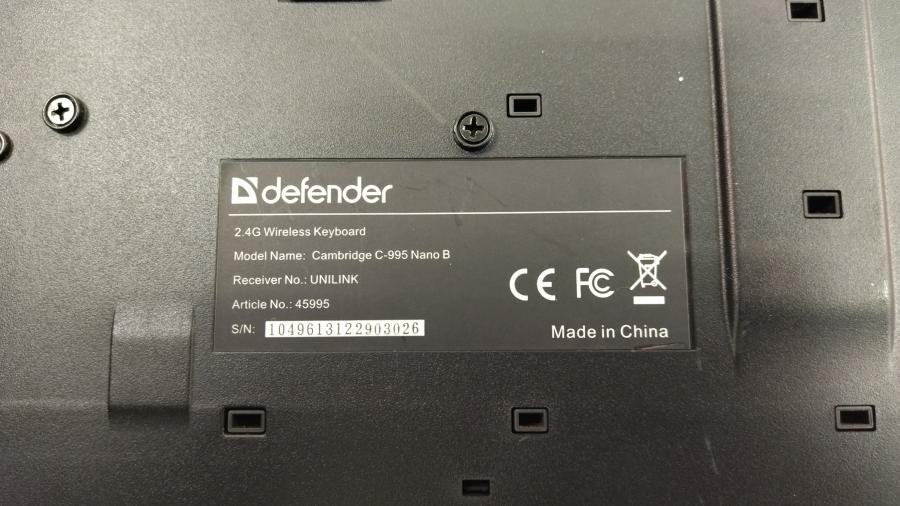 219-076-001 Клавиатура беспроводная Defender Cambridge C-995 Nano B #7