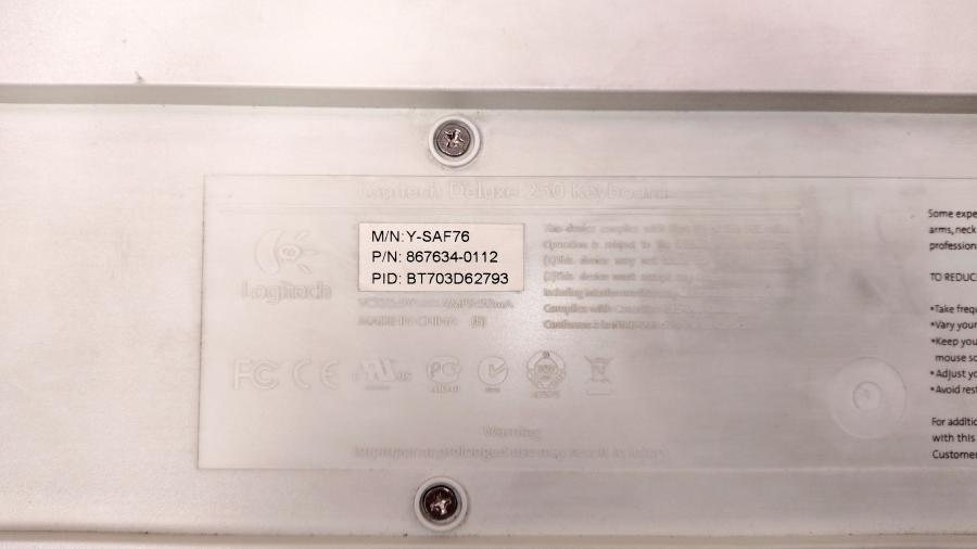 218-039-001 Клавиатура проводная Logitech Deluxe 250 Y-SAF76 #5