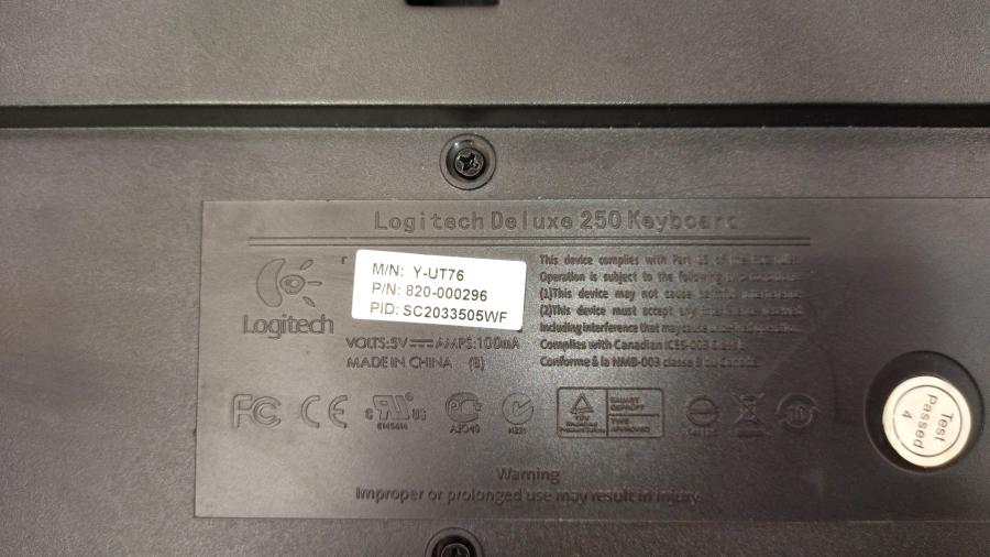 218-036-002 Клавиатура проводная Logitech Deluxe 250 Y-UT76 #5