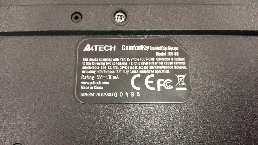218-043-001 Клавиатура проводная A4tech ComfortKey KR-83 #5