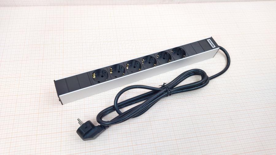 218-058-001 Блок силовых розеток HYPERLINE SHT19-6SH-2.5EU #1