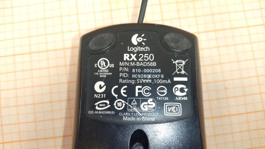 218-071-001 Мышь проводная Logitech RX250 #4