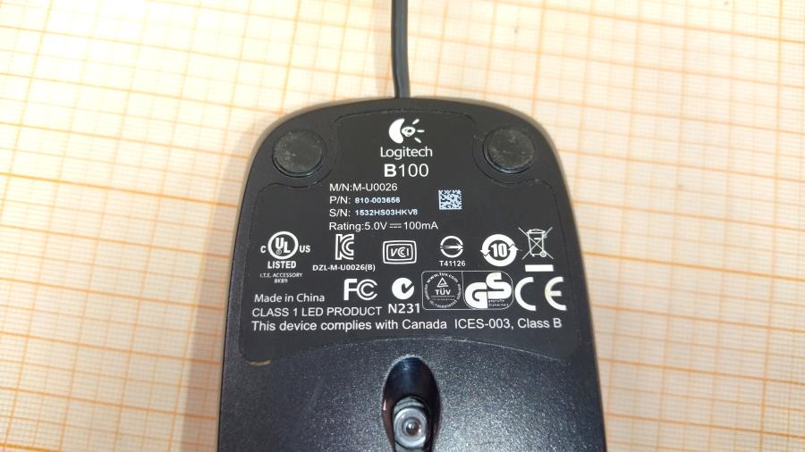 218-078-001 Мышь проводная Logitech B100 #4