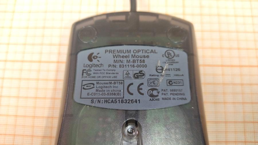 219-084-001 Мышь проводная Logitech M-BT58 #4