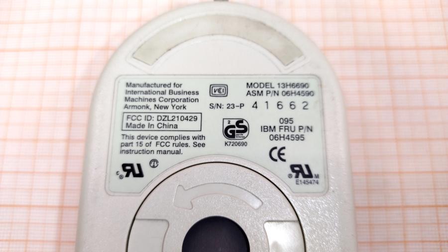 219-088-001 Мышь проводная IBM 13H6690 #4