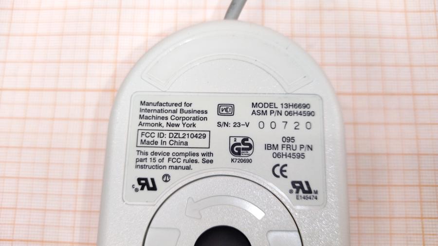 219-088-002 Мышь проводная IBM 13H6690 #4