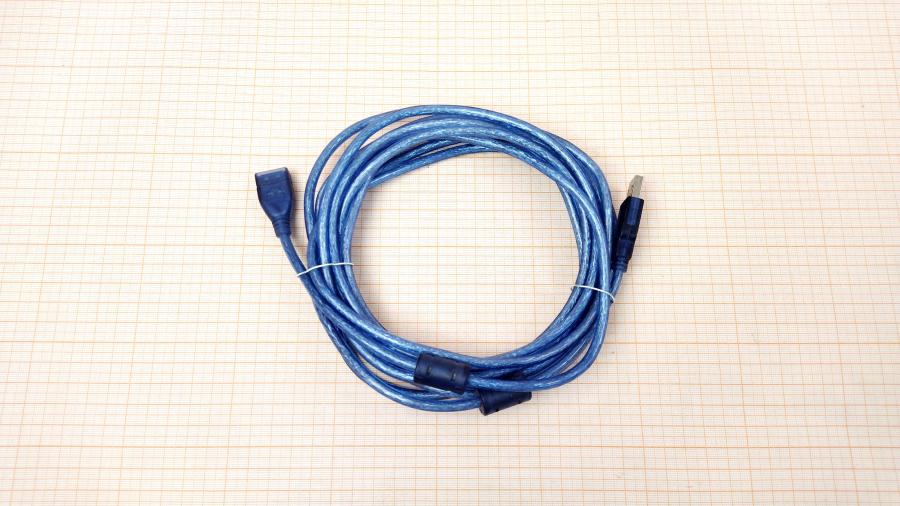218-138-002 Удлинитель USB  USB A (M) - USB A (F) 5m BL FB #1
