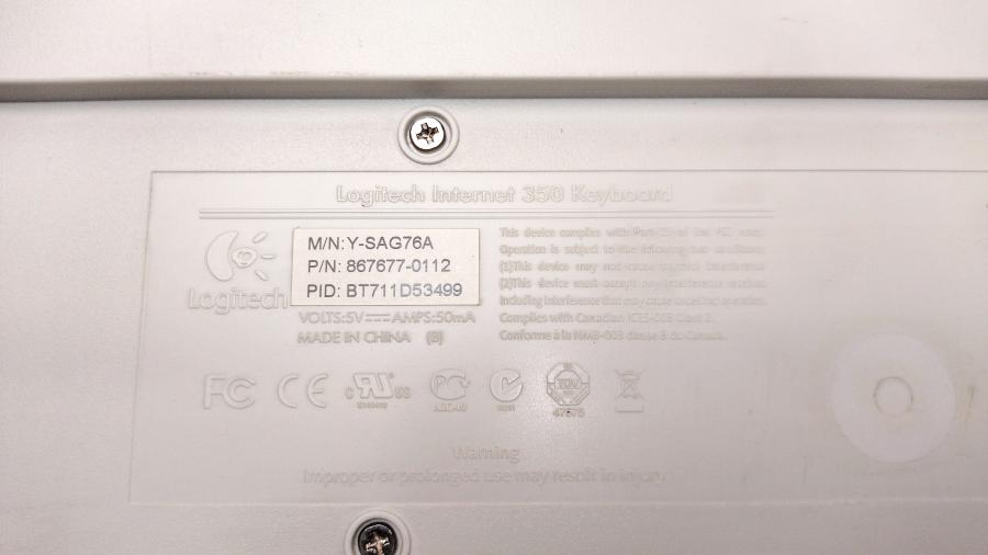 220-011-001 Клавиатура проводная Logitech Internet 350 Y-SAG76A PS/2 #5