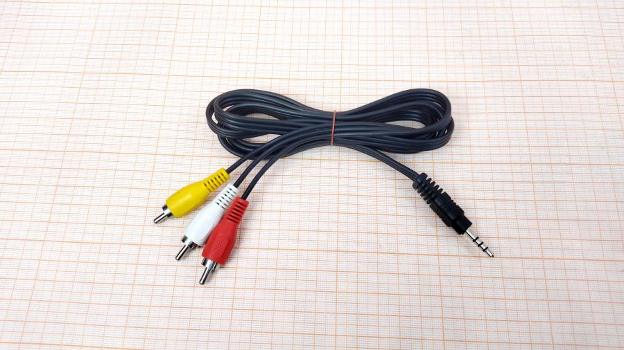 218-179-001 RCA audio cable  MiniJack 3.5mm - 3xRCA 1.5m #1