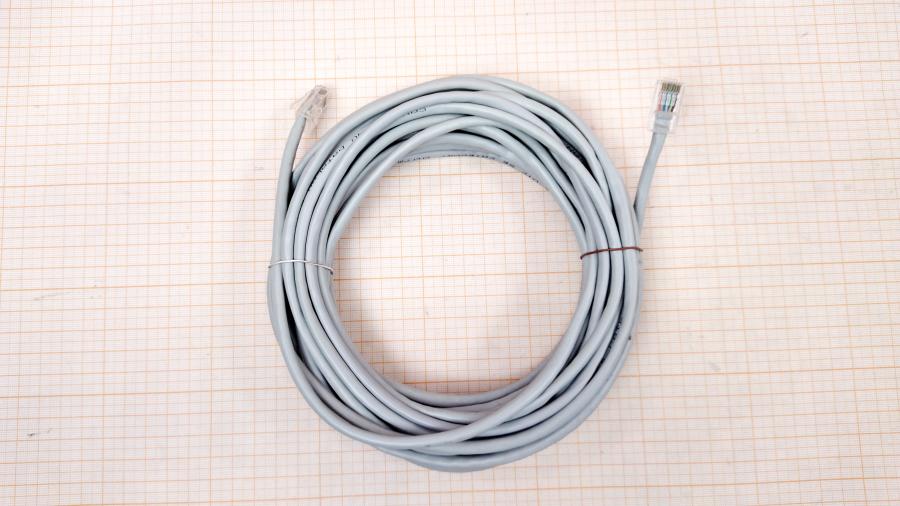 218-195-001 Патч-корд  U/UTP Cat.5E 10m Серый #1