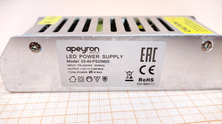 218-203-001 Блок питания для светодиодной ленты Apeyron 03-45-PS25M20 #2