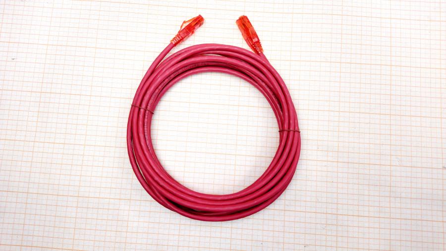 218-211-001 Патч-корд HYPERLINE PC-LPM-UTP-RJ45-RJ45-C5e-5M-LSZH-RD #1