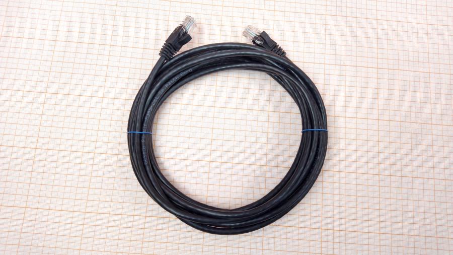 218-224-001 Патч-корд Cabeus PC-UTP-RJ45-CAT.5E-5M-BK #1