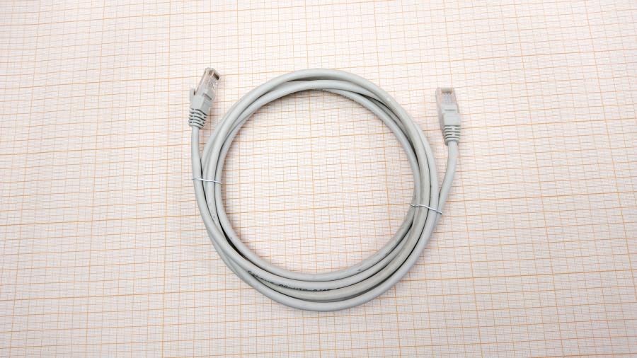 218-225-001 Патч-корд Cabeus PC-UTP-RJ45-CAT.5E-3M-LSZH-GY #1