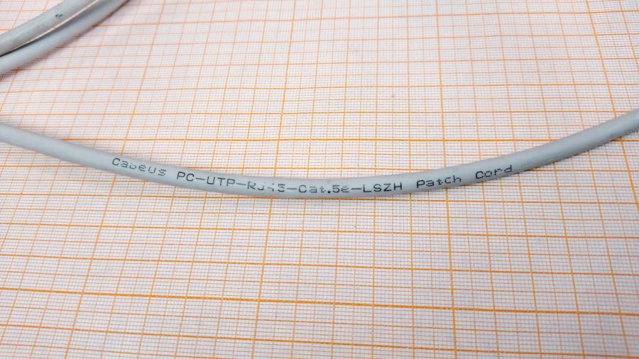 218-225-001 Патч-корд Cabeus PC-UTP-RJ45-CAT.5E-3M-LSZH-GY #2
