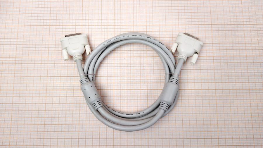 218-236-001 Кабель DVI для ЖК мониторов  DVI-I (M) - DVI-I (M) 1.8m Single link gy fb #1