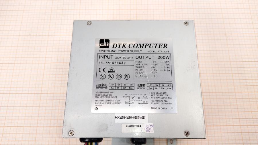 219-117-001 Блок питания AT  DTK PTP-2008 #2