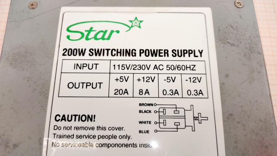 219-121-001 Блок питания AT  STAR AT 200W #3