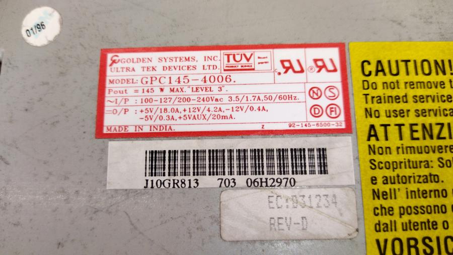 219-129-001 Блок питания AT  GOLDEN SYSTEMS GPC145-4006 #3