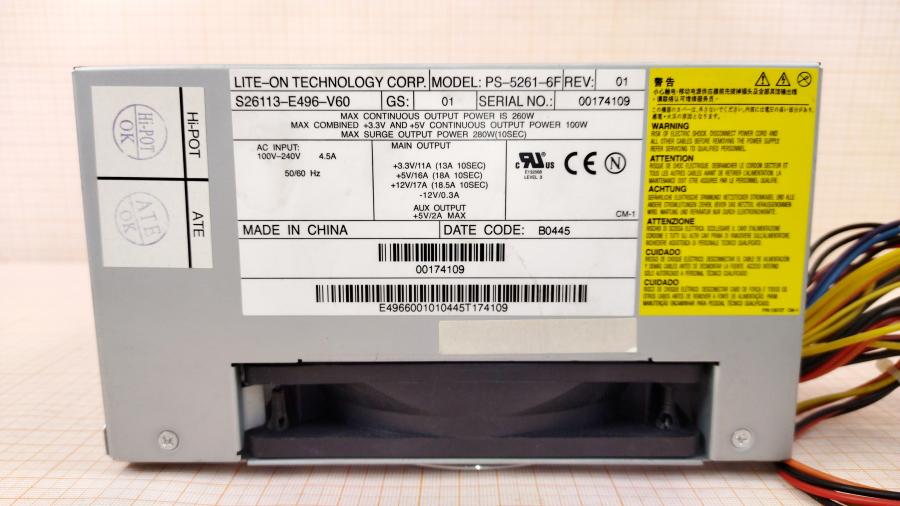 219-131-001 БП ATX v1.X LITE-ON S26113-E496-V60 #2