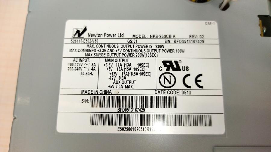 219-132-001 БП ATX v1.X FUJITSU S26113-E502-V50 #3