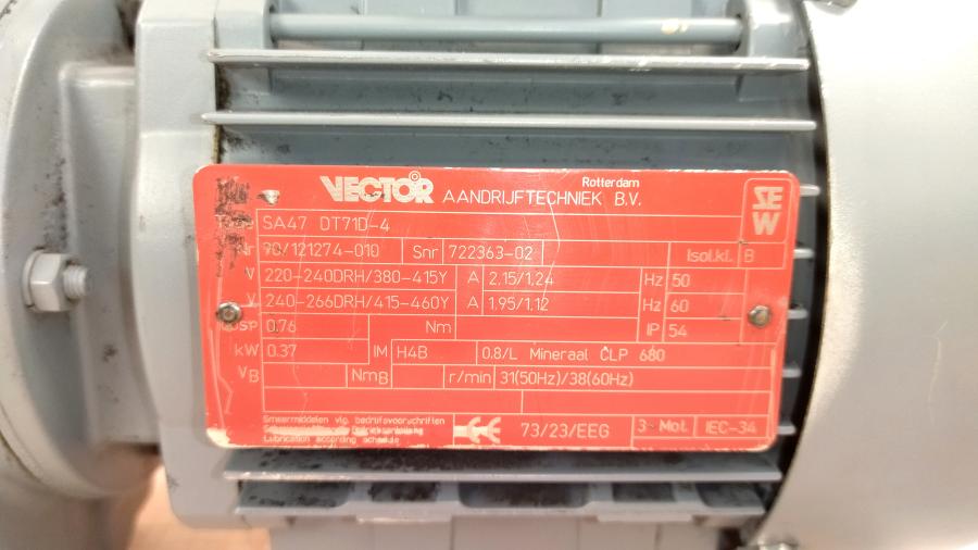 219-151-002 Мотор-редуктор SEW Eurodrive SA47 DT71D-4 #2