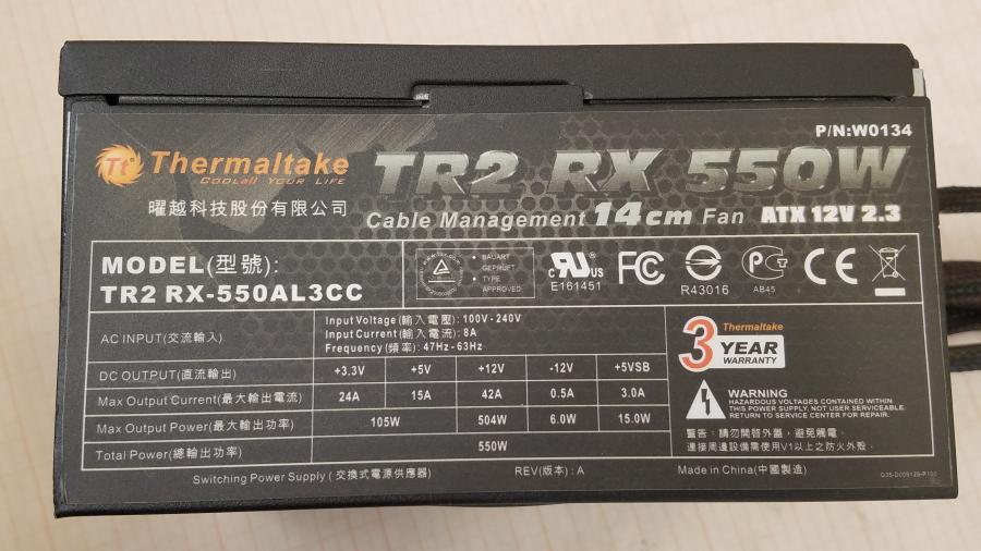 220-024-001 БП ATX v2.3 Thermaltake TR2 RX-550AL3CC #2