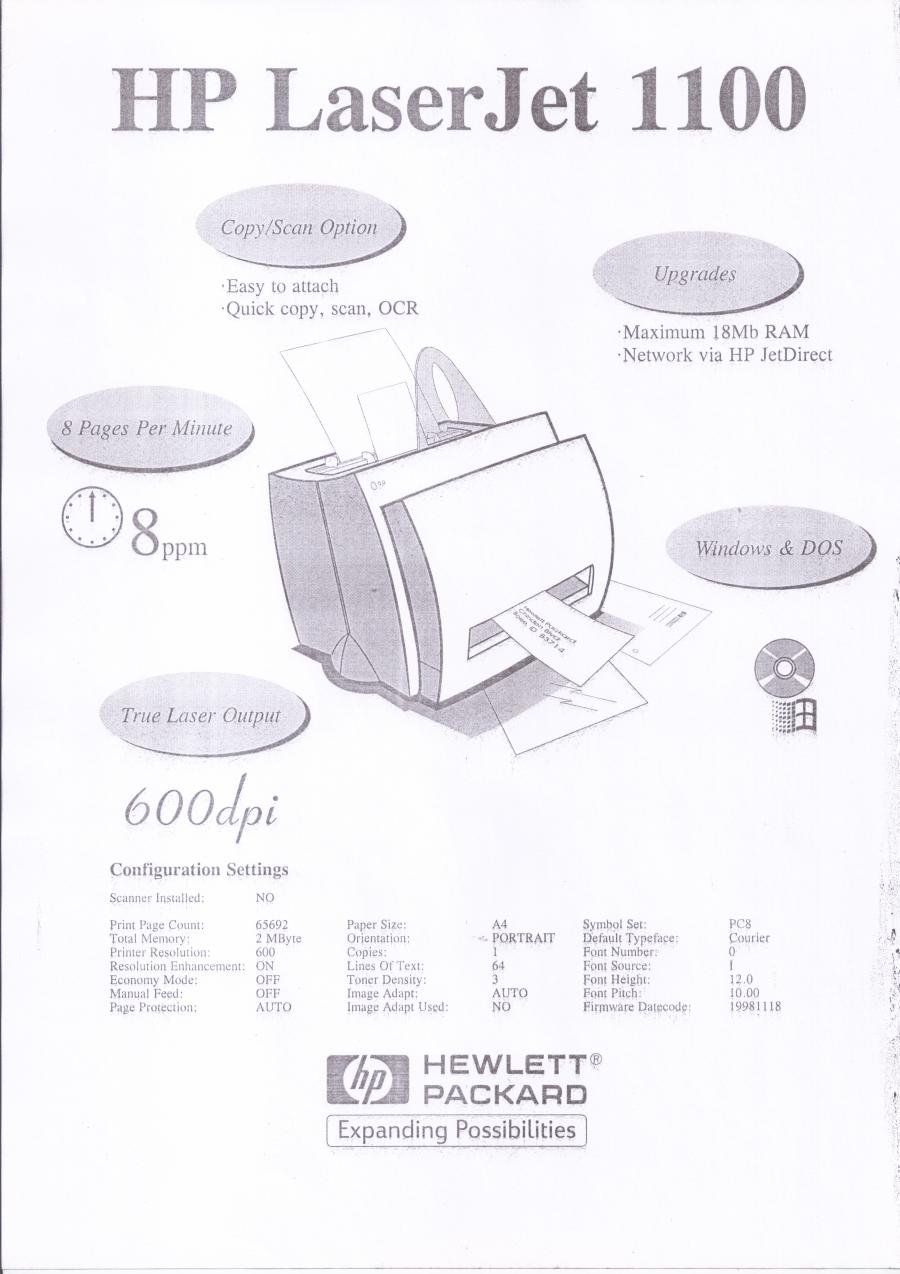 219-198-002 Принтер HP LaserJet 1100 #19