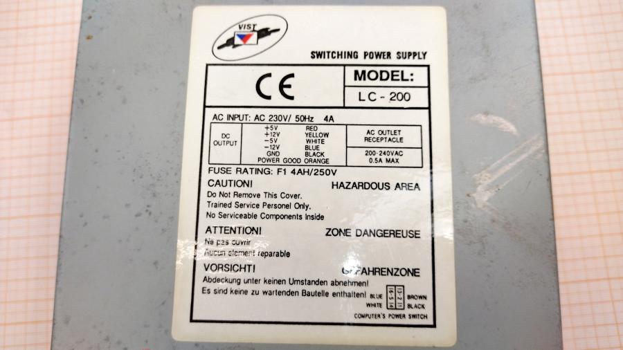 219-212-001 Блок питания AT  VIST LC-200 #3