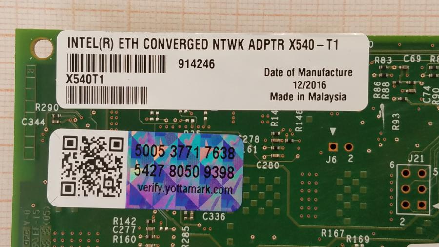 222-009-001 Сетевая карта INTEL X540-T1 #5