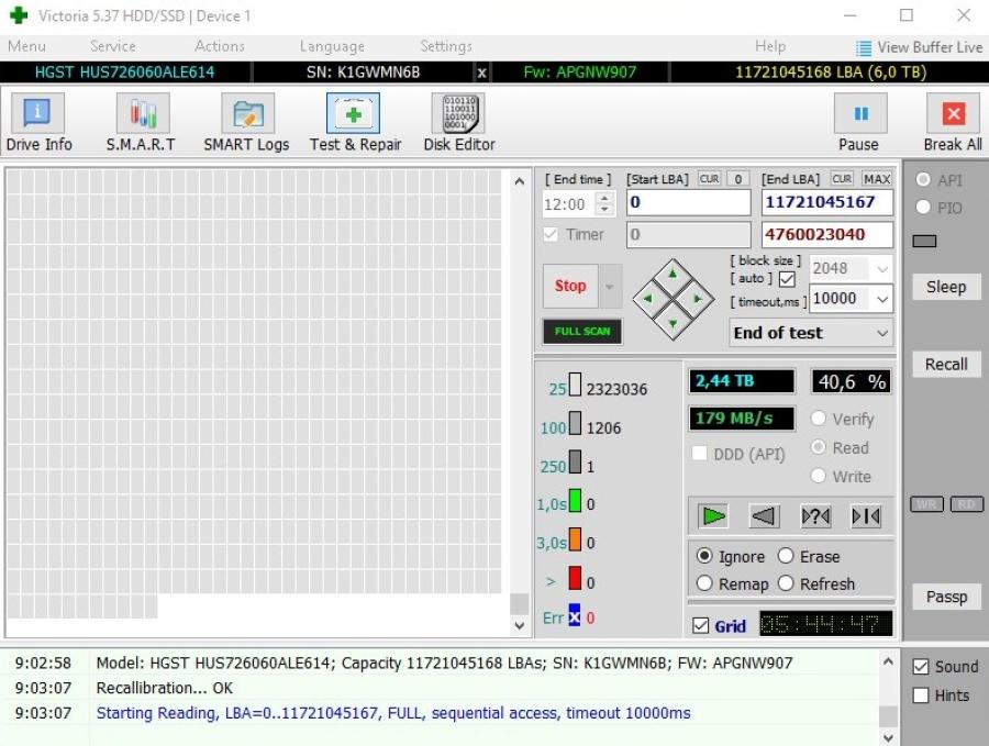 222-016-001 HDD 3.5" SATA HGST HUS726060ALE614 #6
