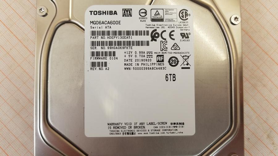 222-017-001 HDD 3.5" SATA TOSHIBA MG06ACA600E #3