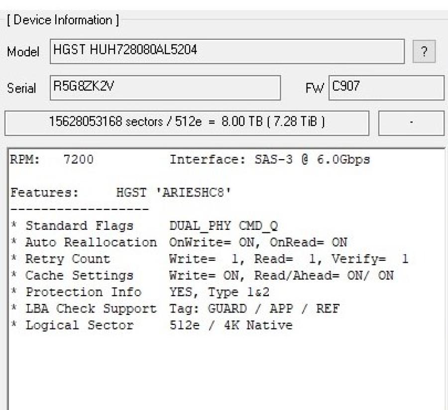 222-022-001 HDD 3.5" SAS HGST HUH728080AL5204 #5