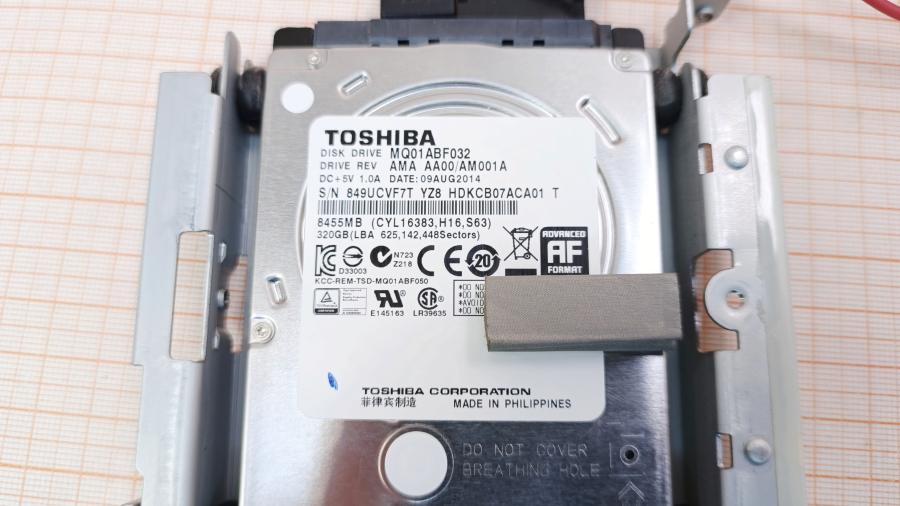 190-041-001 HDD для печатающих устройств TOSHIBA MQ01ABF032 #4