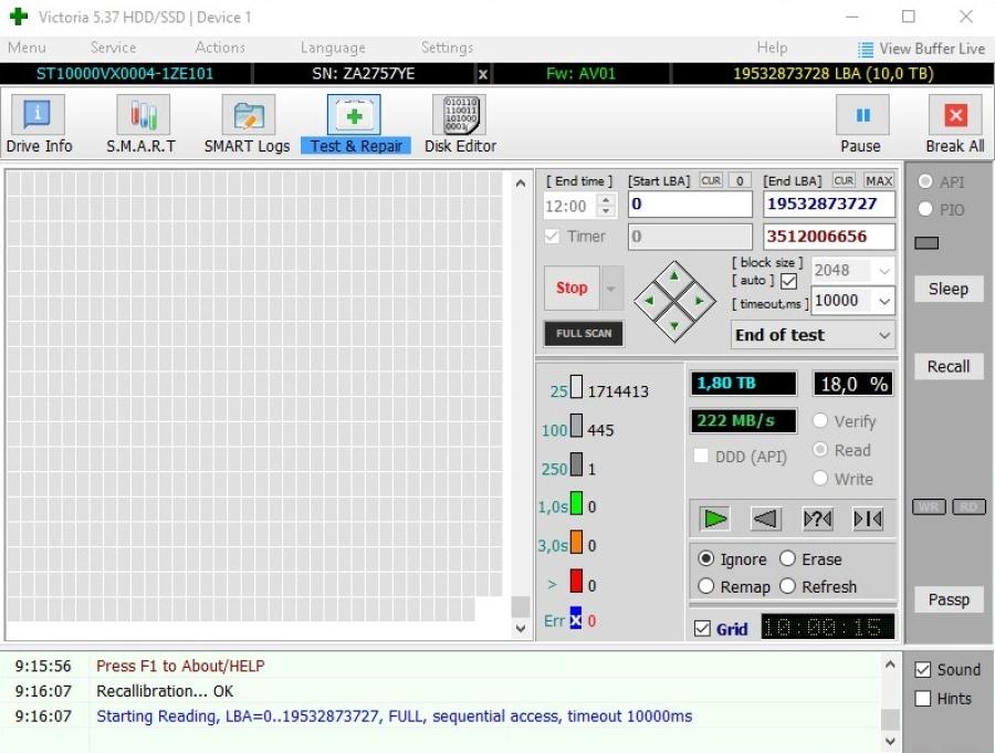 222-026-001 HDD 3.5" SATA SEAGATE SkyHawk Surveillance ST10000VX0004 #6