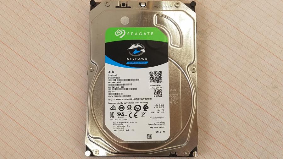 222-028-001 HDD 3.5" SATA SEAGATE SkyHawk Surveillance ST3000VX009 #2