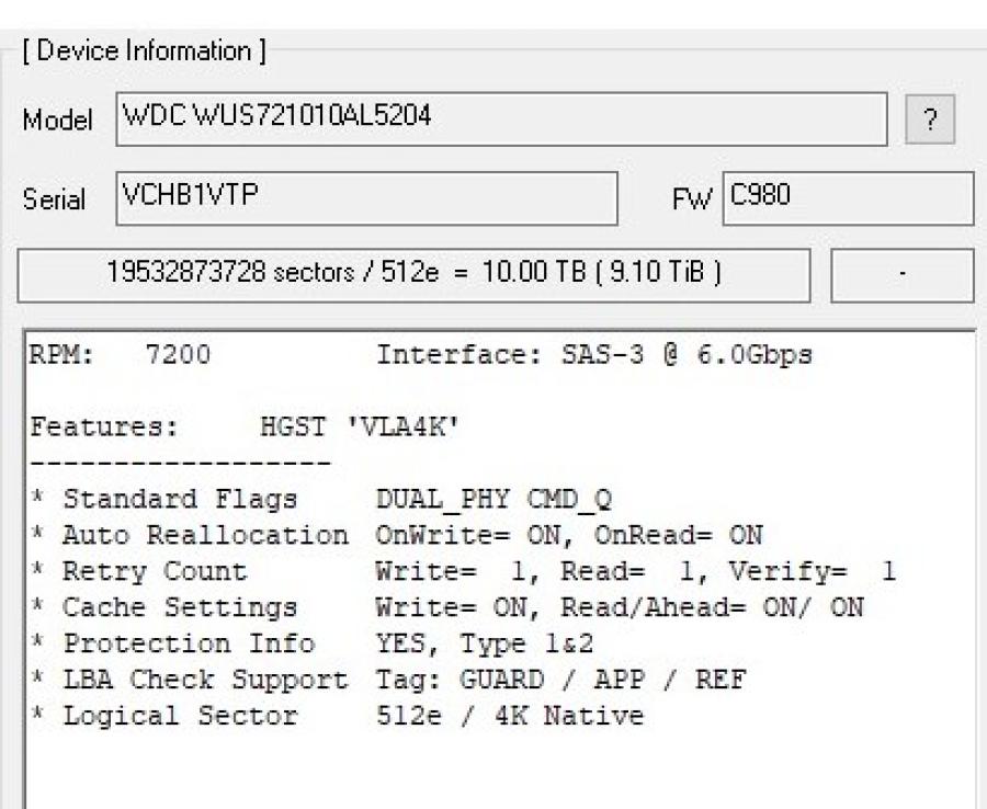 222-030-001 HDD 3.5" SAS Western Digital  Ultrastar DC HC330 WUS721010AL5204 #5