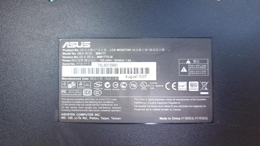 223-035-001 Монитор ЖК ASUS MM17T #8
