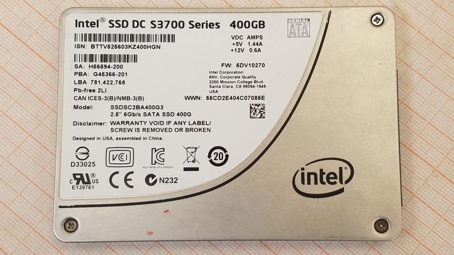 222-033-001 SSD INTEL DC S3700 SSDSC2BA400G3 #2