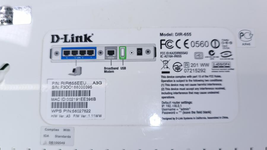 223-078-001 Роутер WiFi D-LINK DIR-655 #8
