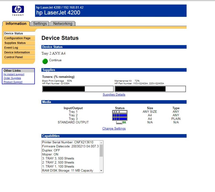 226-002-001 Принтер HP LaserJet 4200DTN #26