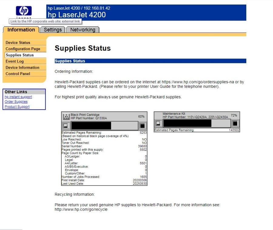 226-002-001 Принтер HP LaserJet 4200DTN #28