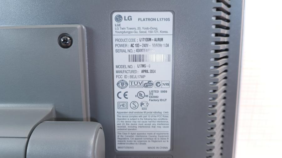 226-004-001 Монитор ЖК LG FLATRON L1710S #8