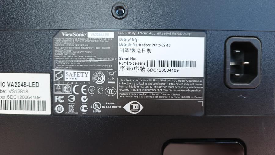 226-016-001 Монитор ЖК VIEWSONIC VA2248-LED #8