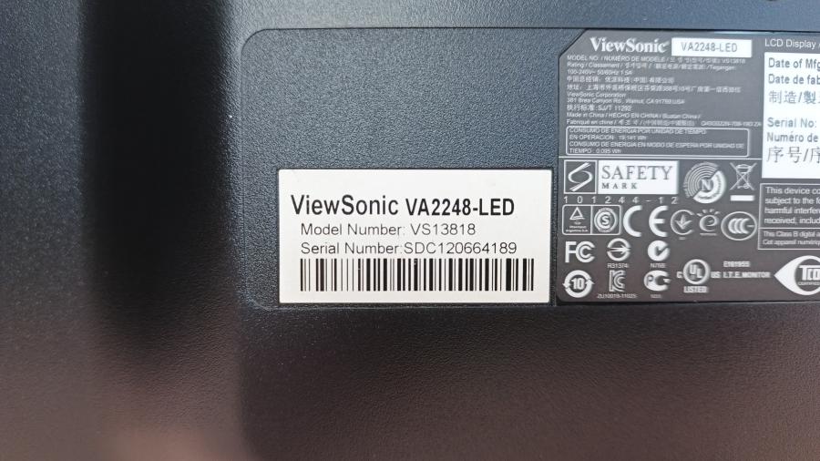 226-016-001 Монитор ЖК VIEWSONIC VA2248-LED #9