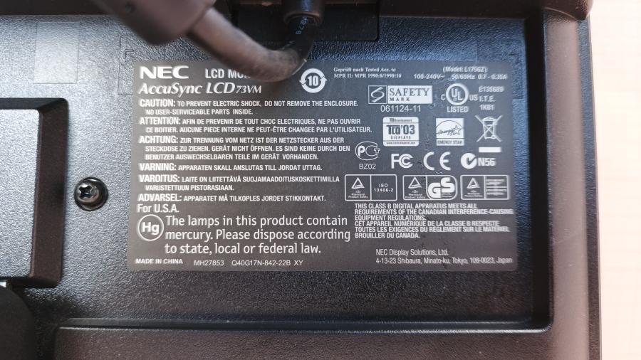 226-017-001 Монитор ЖК NEC  LCD73VM #10