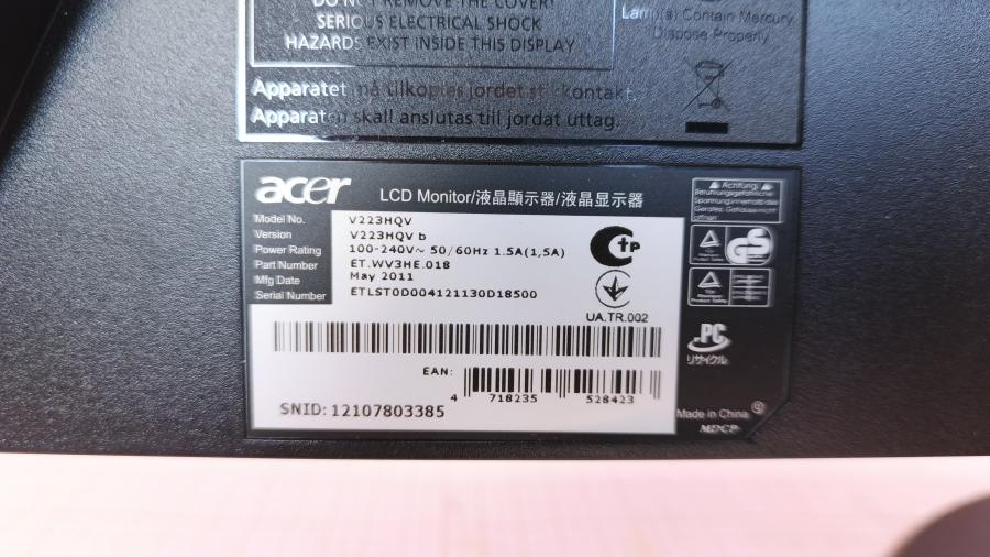 226-006-004 Монитор ЖК ACER V223HQV #8